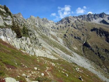 vers le col de la vache