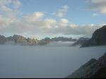 Mer de nuage. Belledonne, col du Glandon en dessou
