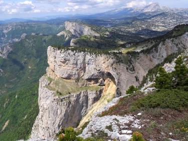 La vire depuis le Pas de Peyrole