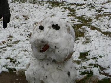 Bonhomme de neige au col de Pravouta