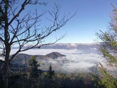 La mer de nuages de désagrège