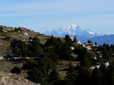 Crête de Belles Ombres et Mont Blanc