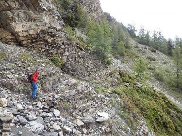 sentier vers la Cabane de Soleil Boeuf