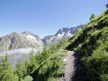 Col de la Muzelle en toile de fond