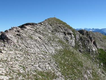 Le sommet vu du bout de la crête.
