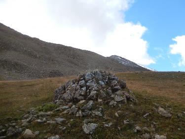 Balisage de points bleus vers le Mourre Froid