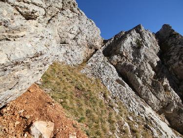 La vire Sud-Nord de sortie