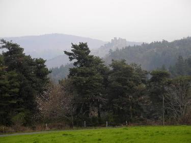 le château émerge de la brume