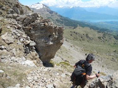 Départ du sentier cairné