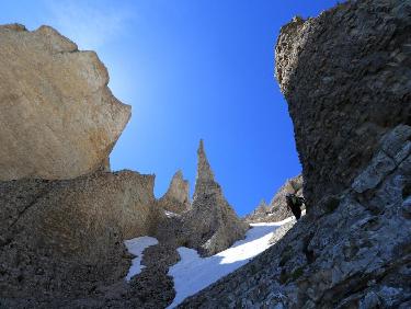 L&apos;aiguille caractéristique sous le sommet