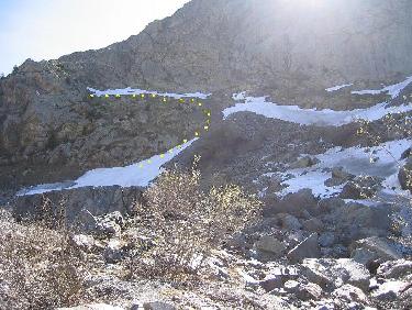 Vue sur la zone de barres à remonter