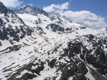 Vue sur le pic de l'Etendart