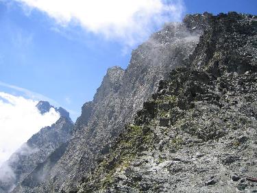 Au dessus du col de la Traversette