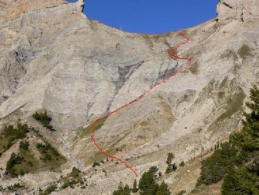 Vue d&apos;ensemble de la montée au col