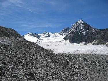 vue sur le glacier de Gébroulaz !