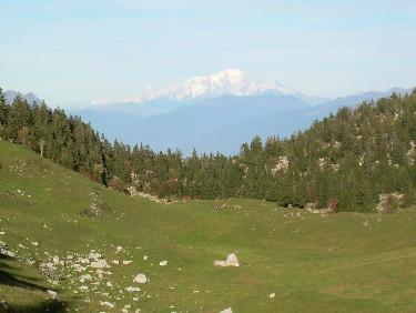 Mont Blanc depuis le col de l&apos;Alpette