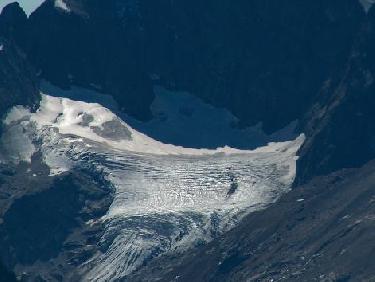 Glacier du Vallon de Lanchâtra et Pointe Swan.