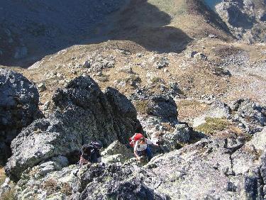 Dans le haut de l&apos;itinéraire