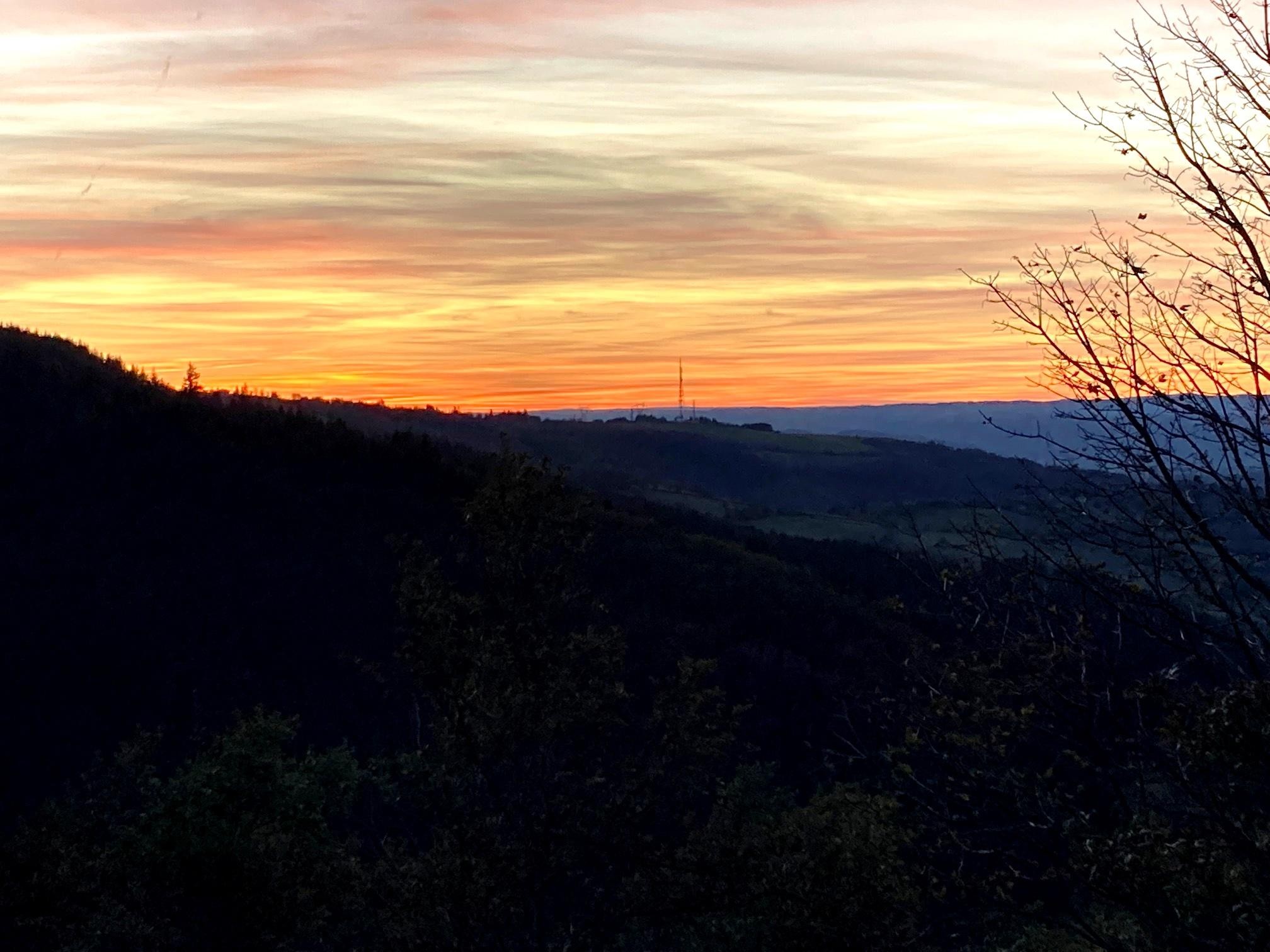 Soleil couchant vers le Guizay