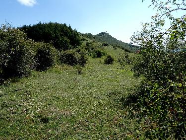Dans le rÃ©tro, sommet de la Bigue au bout de la crÃªte