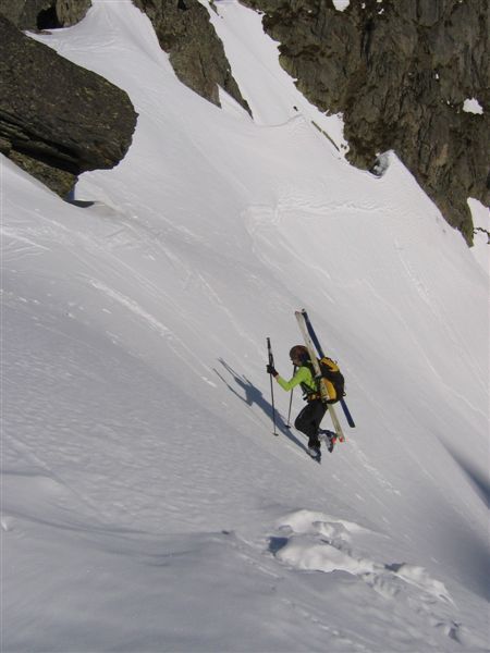 sortie à pieds sous le col
