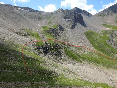 Sous le Jausselme, passage au-dessus de la cascade