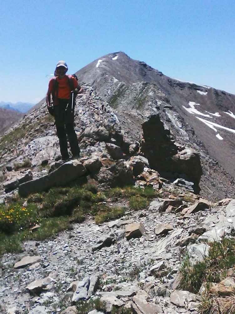 sur la crÃªte , entre la grande EperviÃ¨re au fond , et la tÃªte de Maralouche