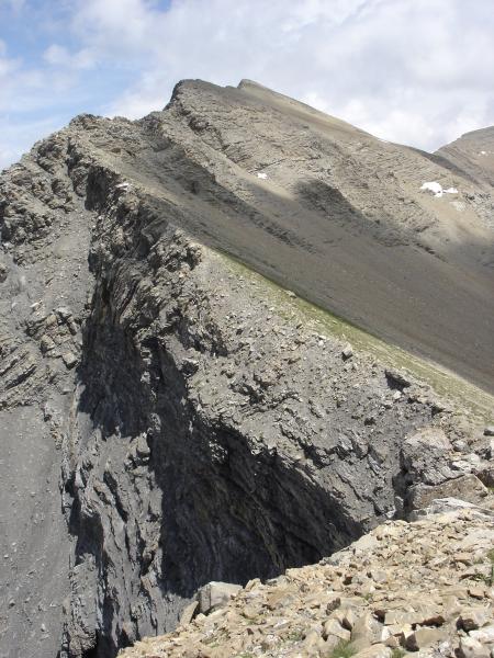 sur l'arête