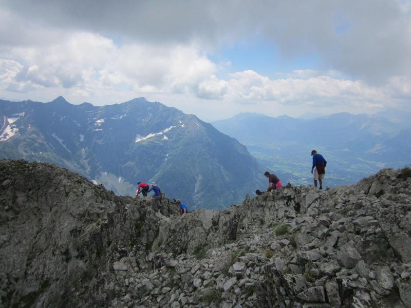 sur l'arête