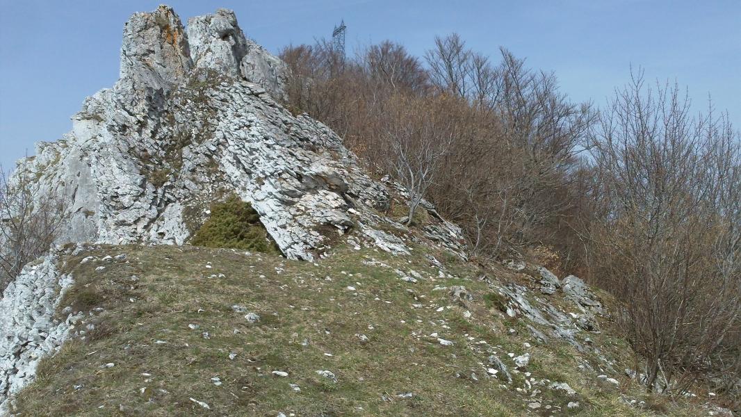 sur la partie sud de la crête