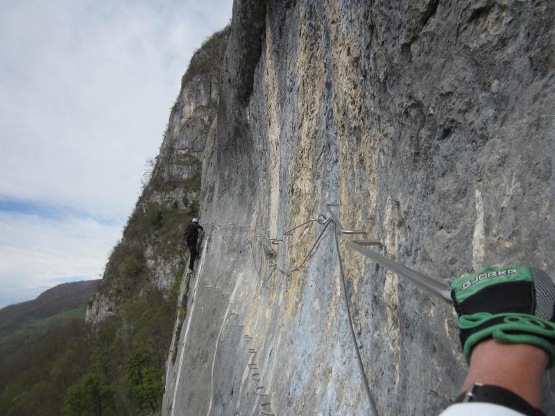 sur la via ferrata