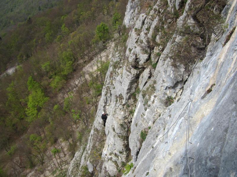 sur la via ferrata