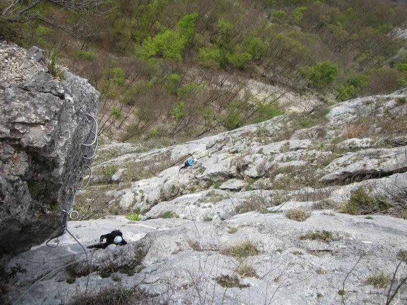 sur la via ferrata