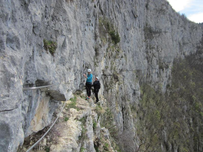 sur la via ferrata