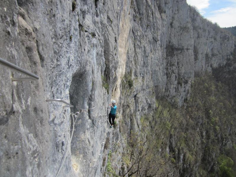 sur la via ferrata