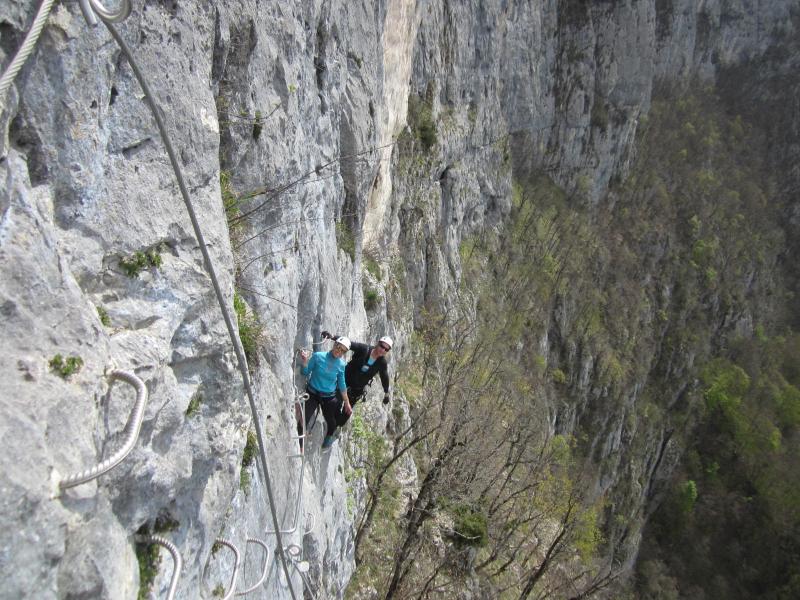 sur la via ferrata