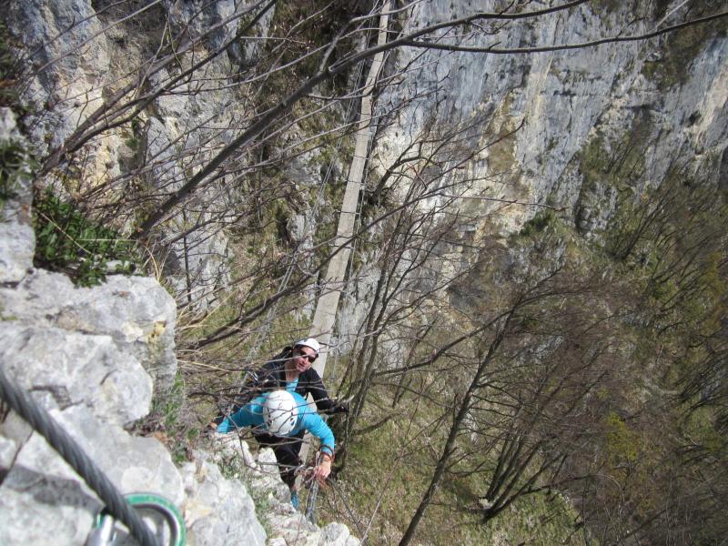 sur la via ferrata