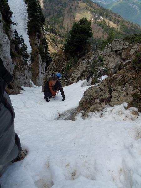 sur le haut de la cheminée
