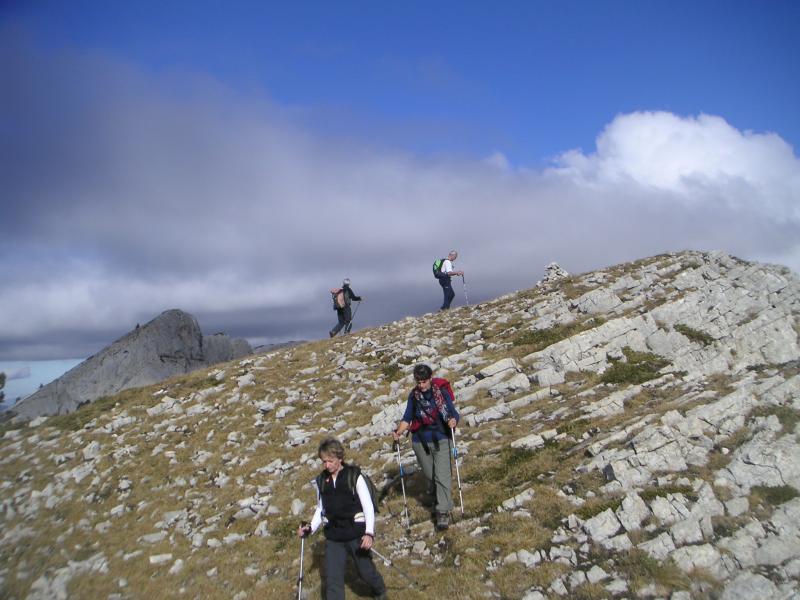 sur les crêtes