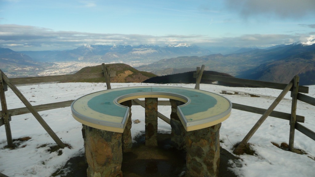 Table d'orientation vers le nord