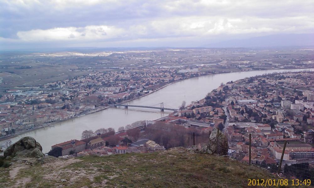 Tain Tournon vus du Belvedere de la Chapelle