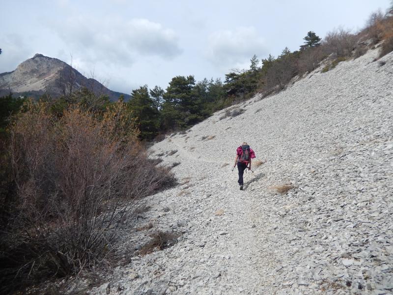 Traversée d'ébouli au Pas de Jarrie
