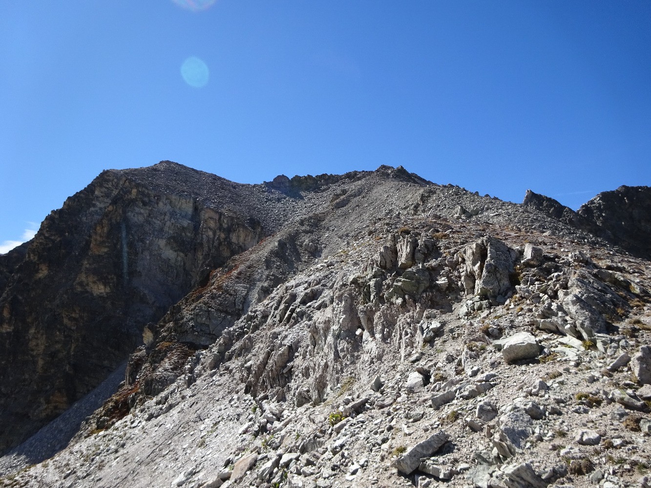 TÃªte de Cialancioun, vue du pas de Cialancioun