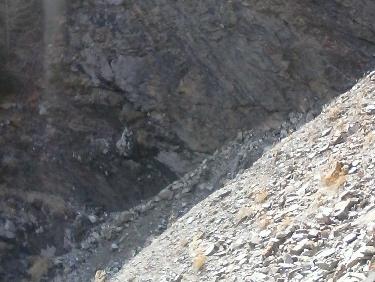 traversÃ©e du ravin  gourette, juste au dessus de petites barres rocheuses