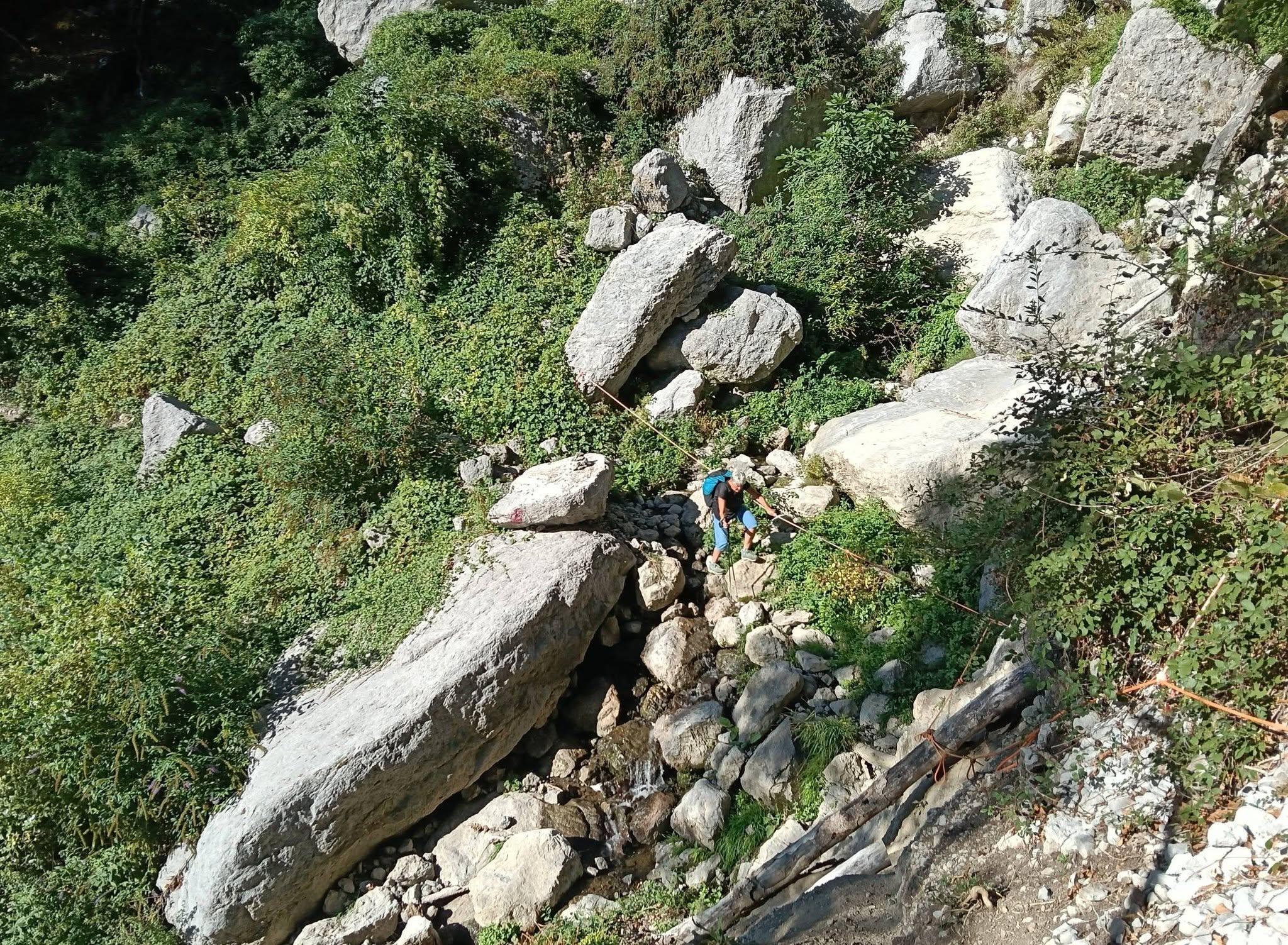 Traversée du ruisseau câblée