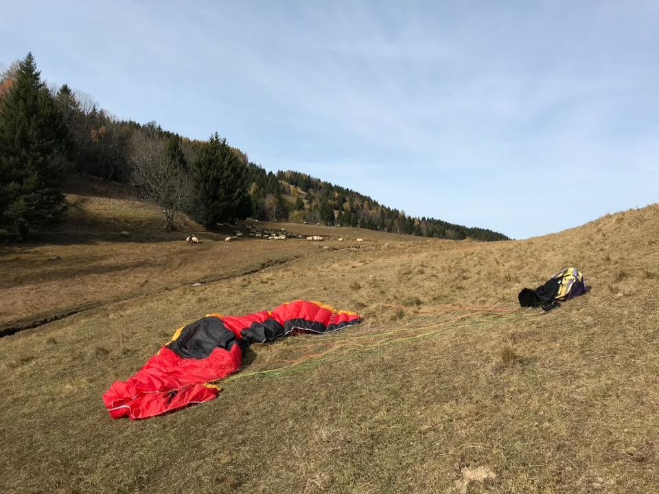 Atterrissage au col du Chaussy