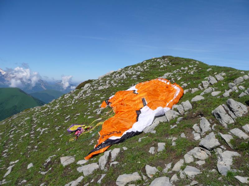 Voile au décollage Sud