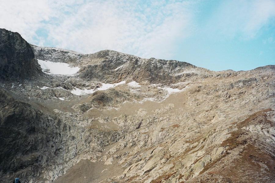 Voie du Col au sommet