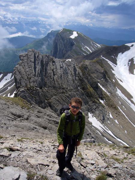 Vu sur le début de l'arete