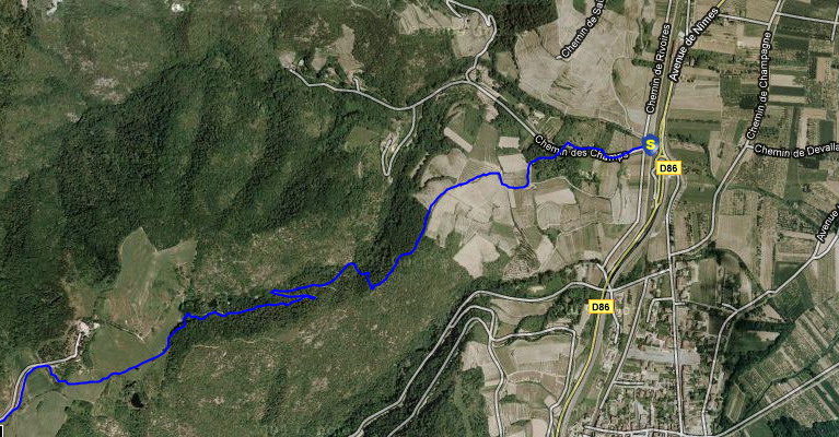 Vue Satellite de la montée 1